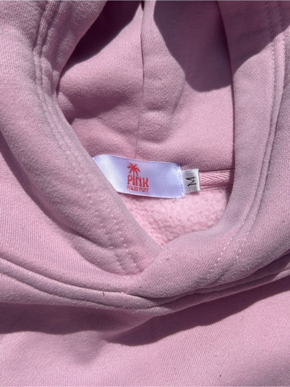 Light Pink Embroidered Palm Hoodie Sweatshirt - Picture 2 of 4